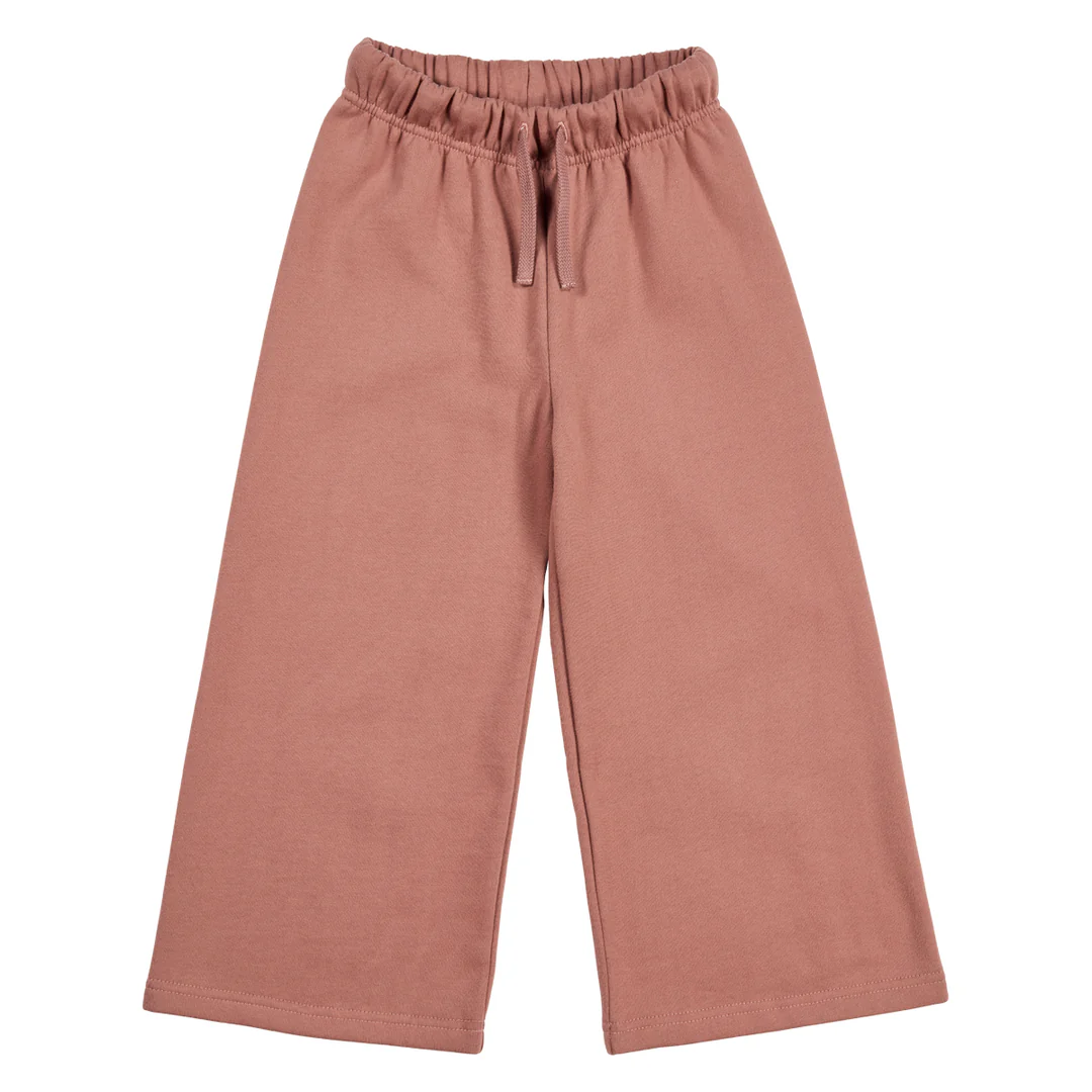 Pantaloni evazați roz pudrat