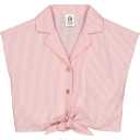 Cămașă crem cu dungulițe roz