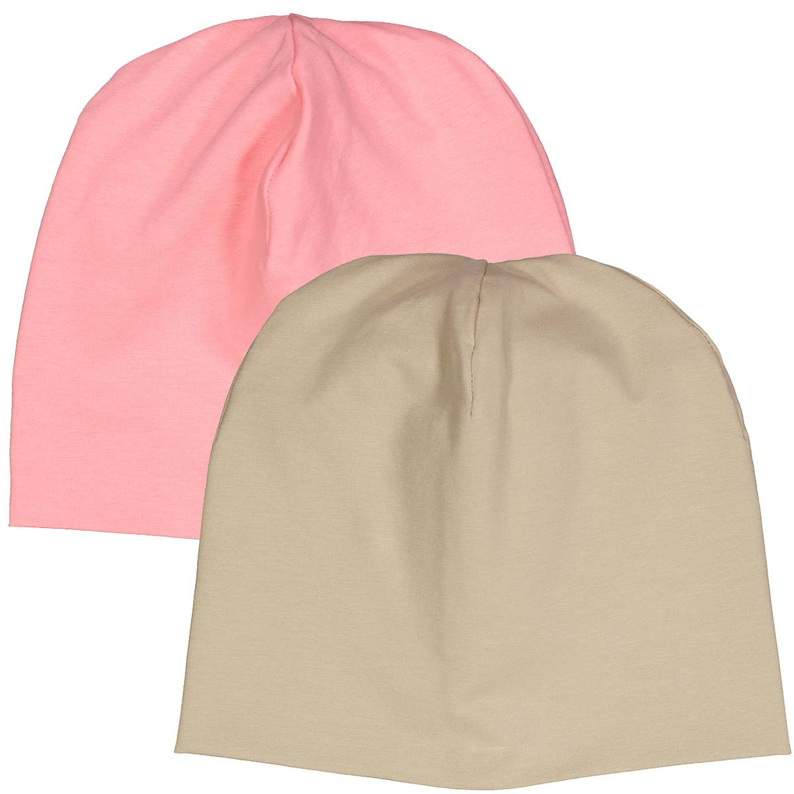 Set 2 căciuli din bumbac organic pentru copii, crem