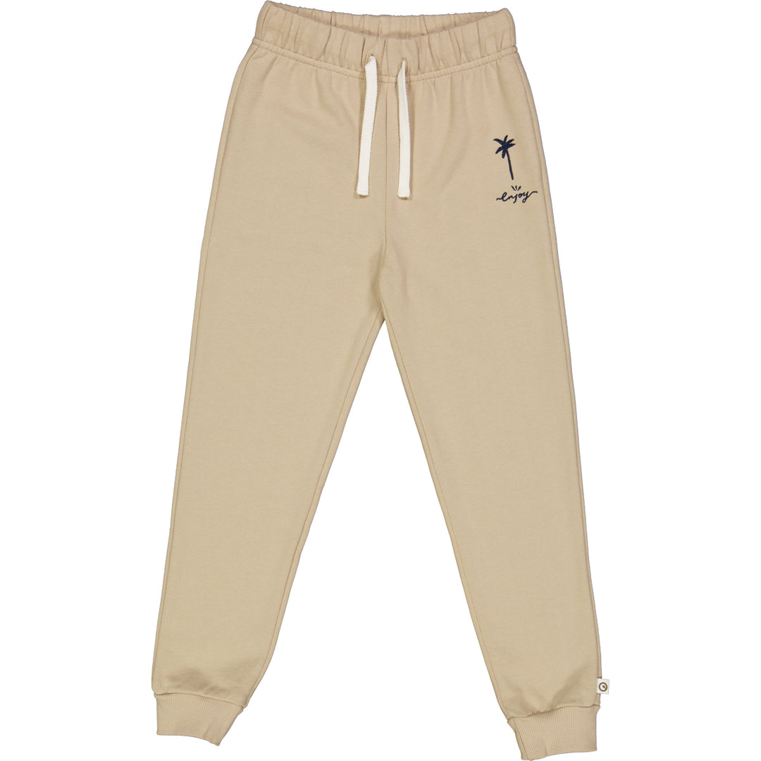 Pantaloni de trening cu broderie Enjoy, crem