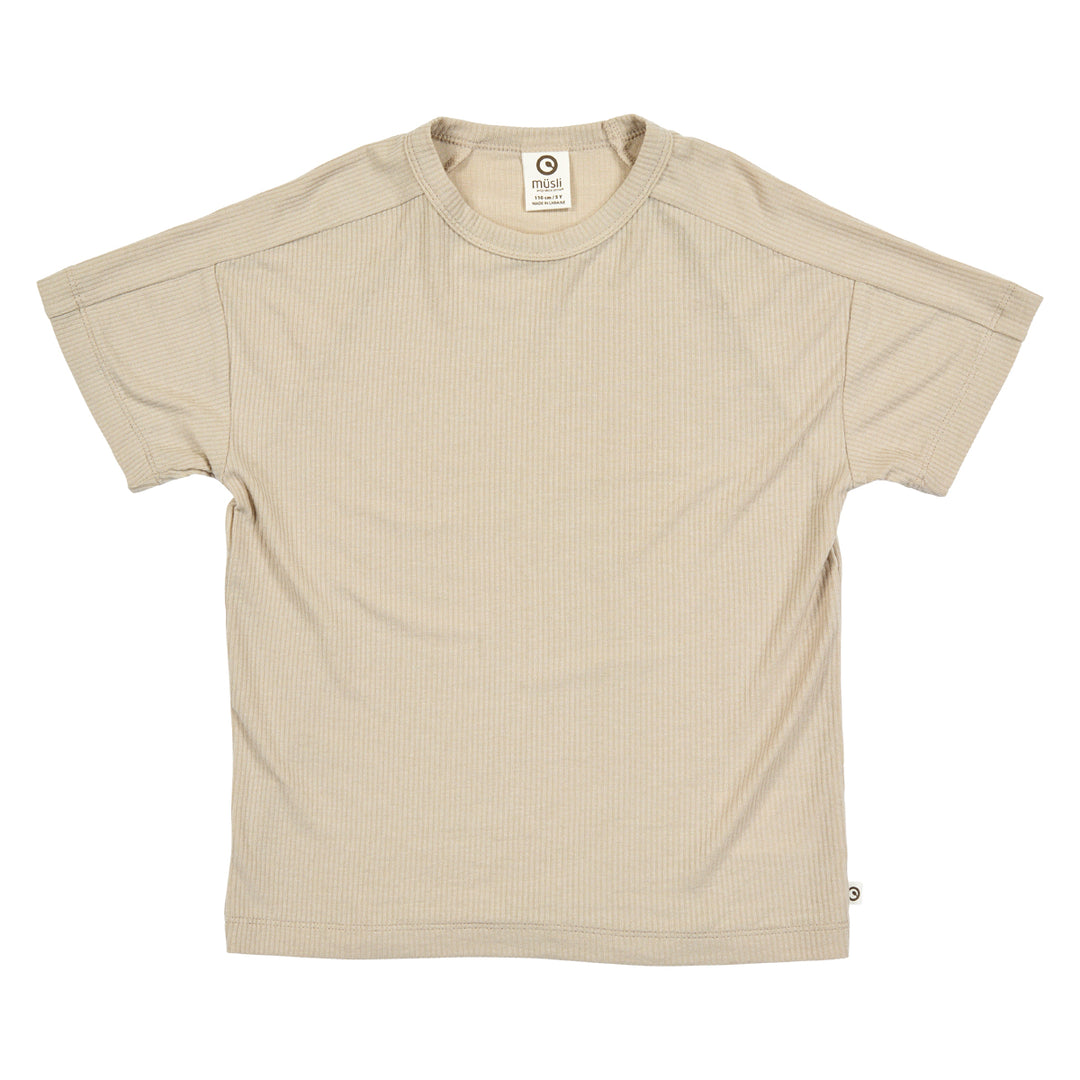 Tricou raglan din tencel, crem