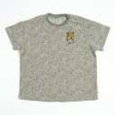 Tricou oversize cu imprimeu leopard și patch brodat