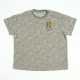 Tricou oversize cu imprimeu leopard și patch brodat