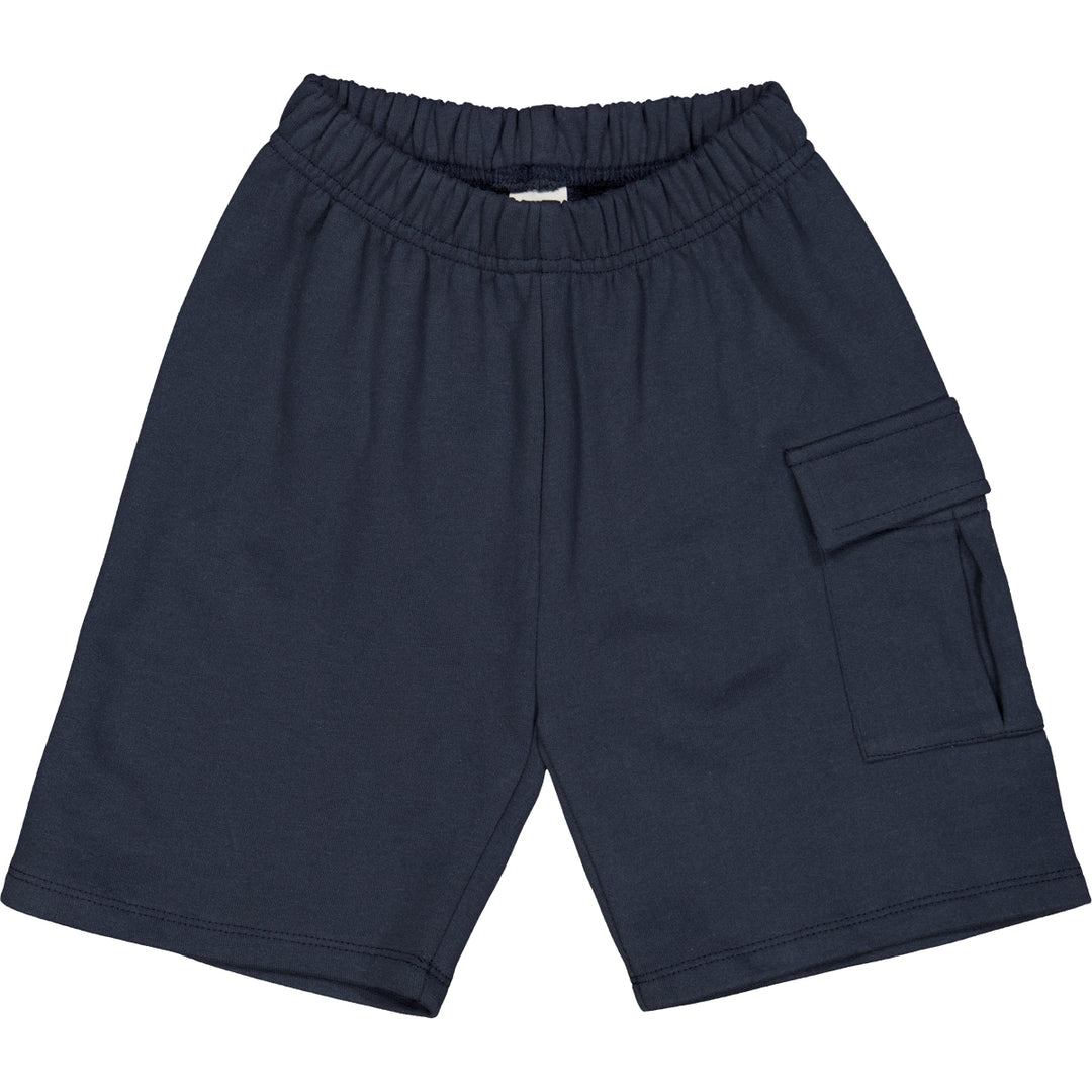 Pantaloni scurți cargo din bumbac sweat, bleumarin