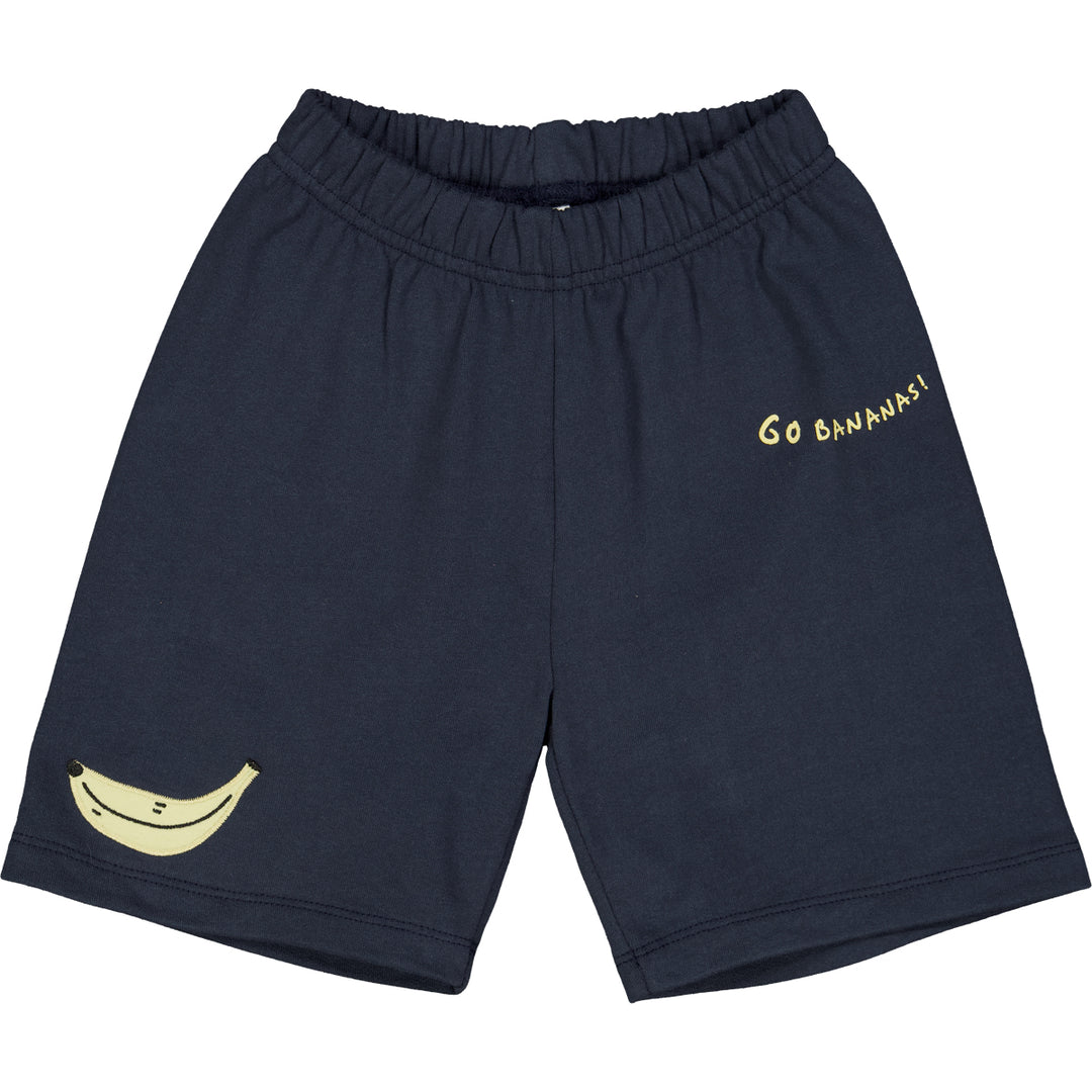 Pantaloni scurți cu imprimeu Go Bananas, bleumarin
