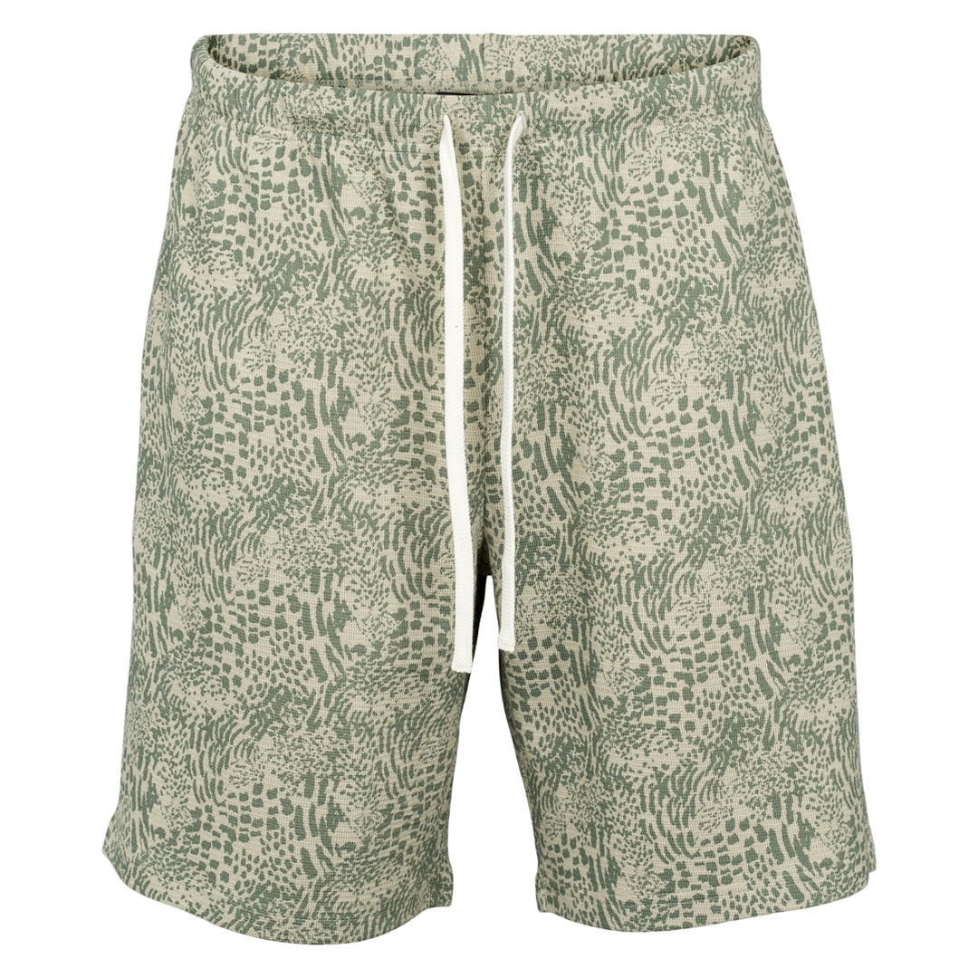 Pantaloni scurți bărbătești cu imprimeu leopard, verde