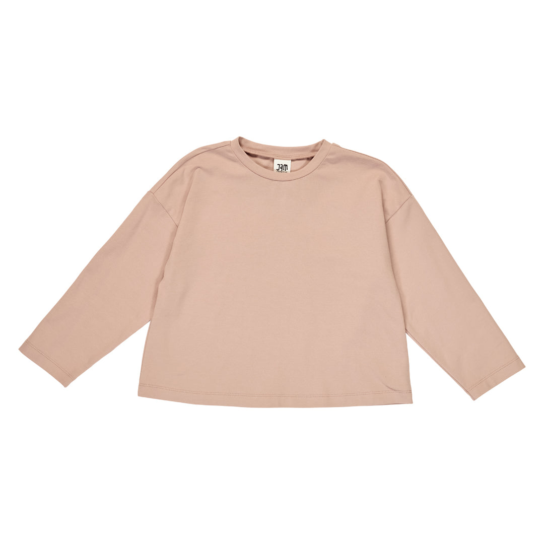 Bluză oversize roz din bumbac organic