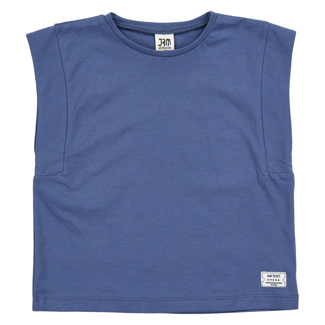 Tricou fără mâneci bleumarin