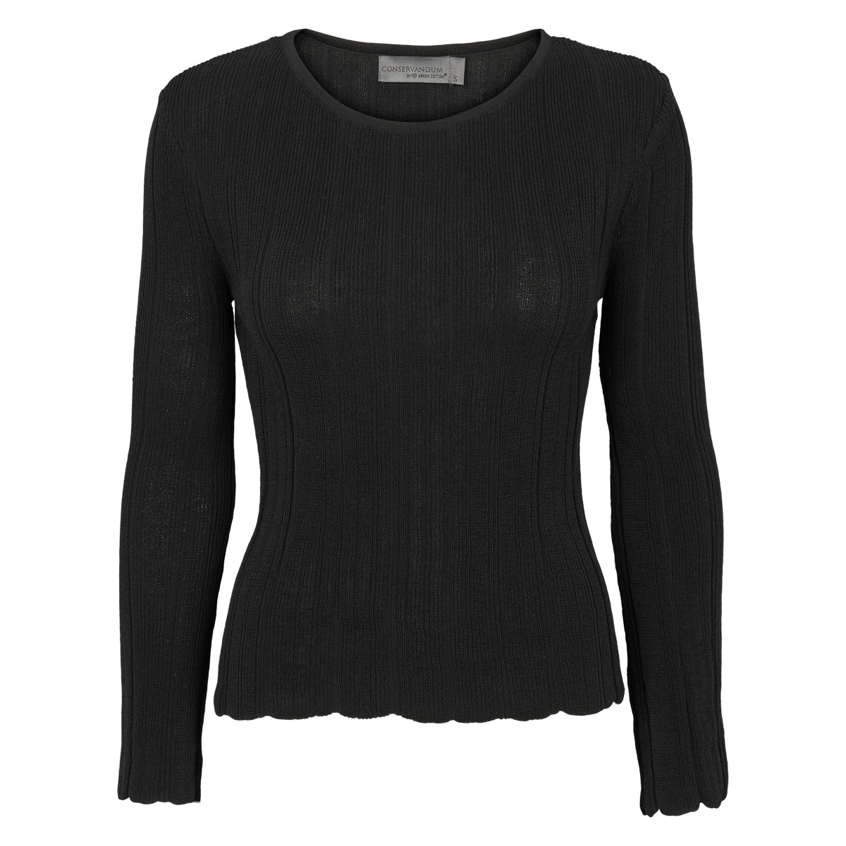 Pulover tricotat slim fit, negru