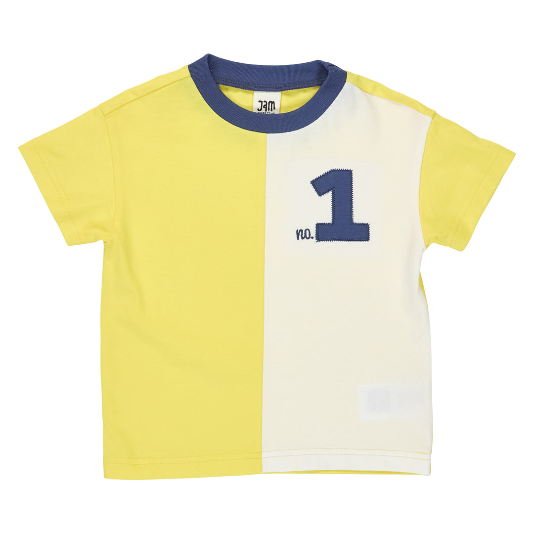 Tricou cu imprimeu No.1, galben
