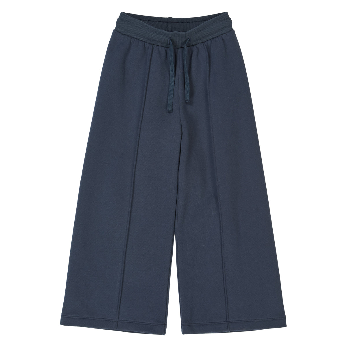 Pantaloni evazați din bumbac sweat, bleumarin