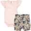 Set body cu volănașe și bloomers cu imprimeu crini