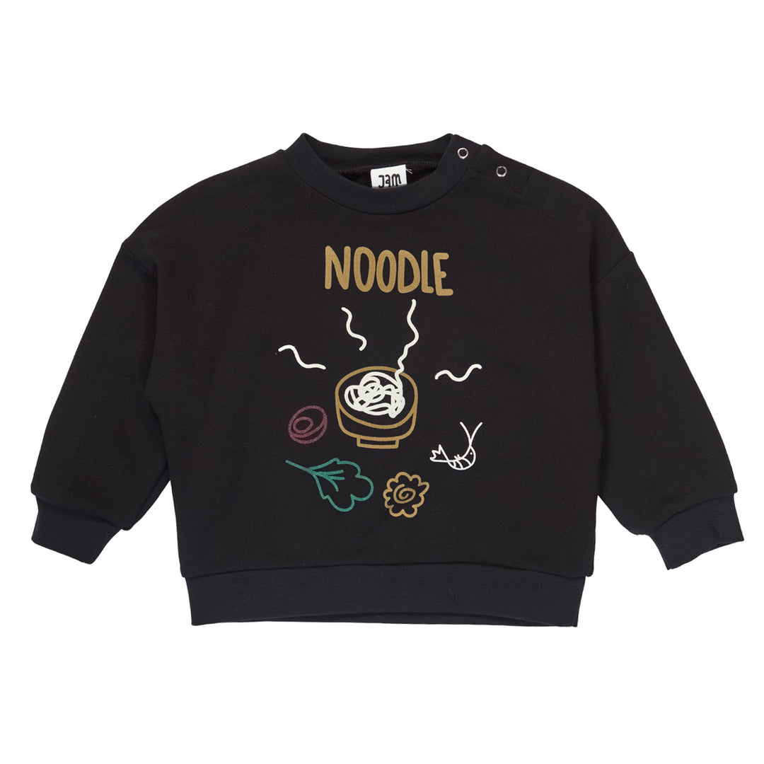 Bluză neagră cu imprimeu Noodle
