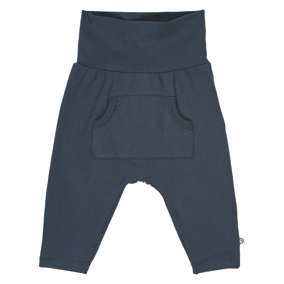 Pantaloni cu buzunar și talie înaltă, bleumarin