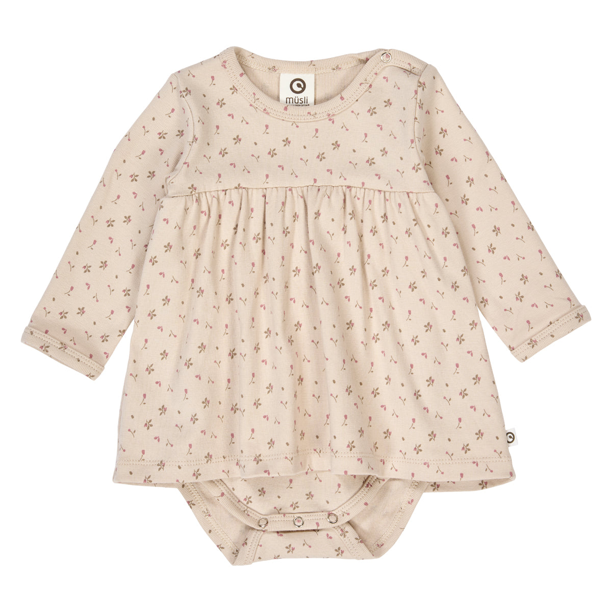 Body rochie cu mânecă lungă și imprimeu floral Aster