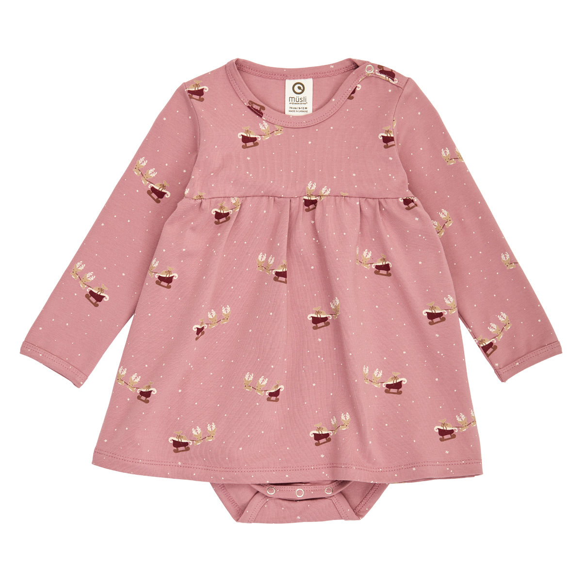 Body rochie de Crăciun cu imprimeu reni