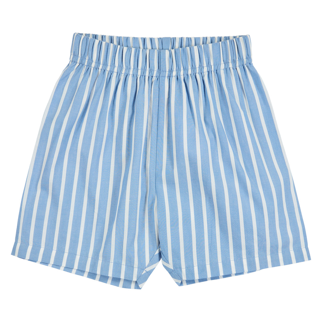 Pantaloni scurți din bumbac poplin cu dungi