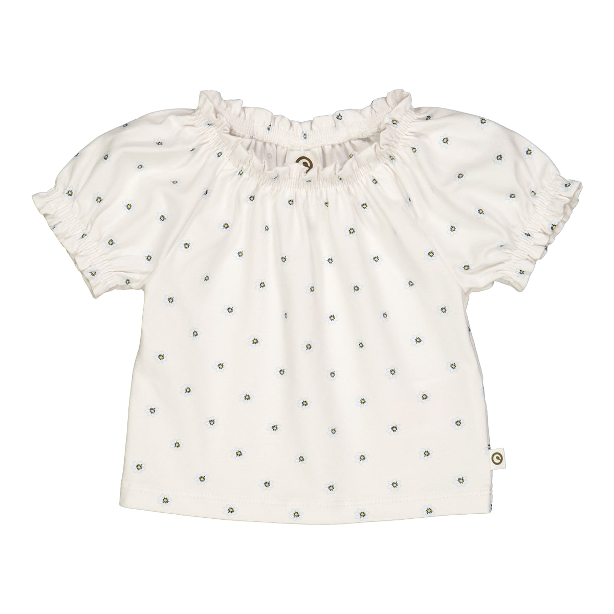 Tricou cu mâneci bufante și imprimeu floral Daisy