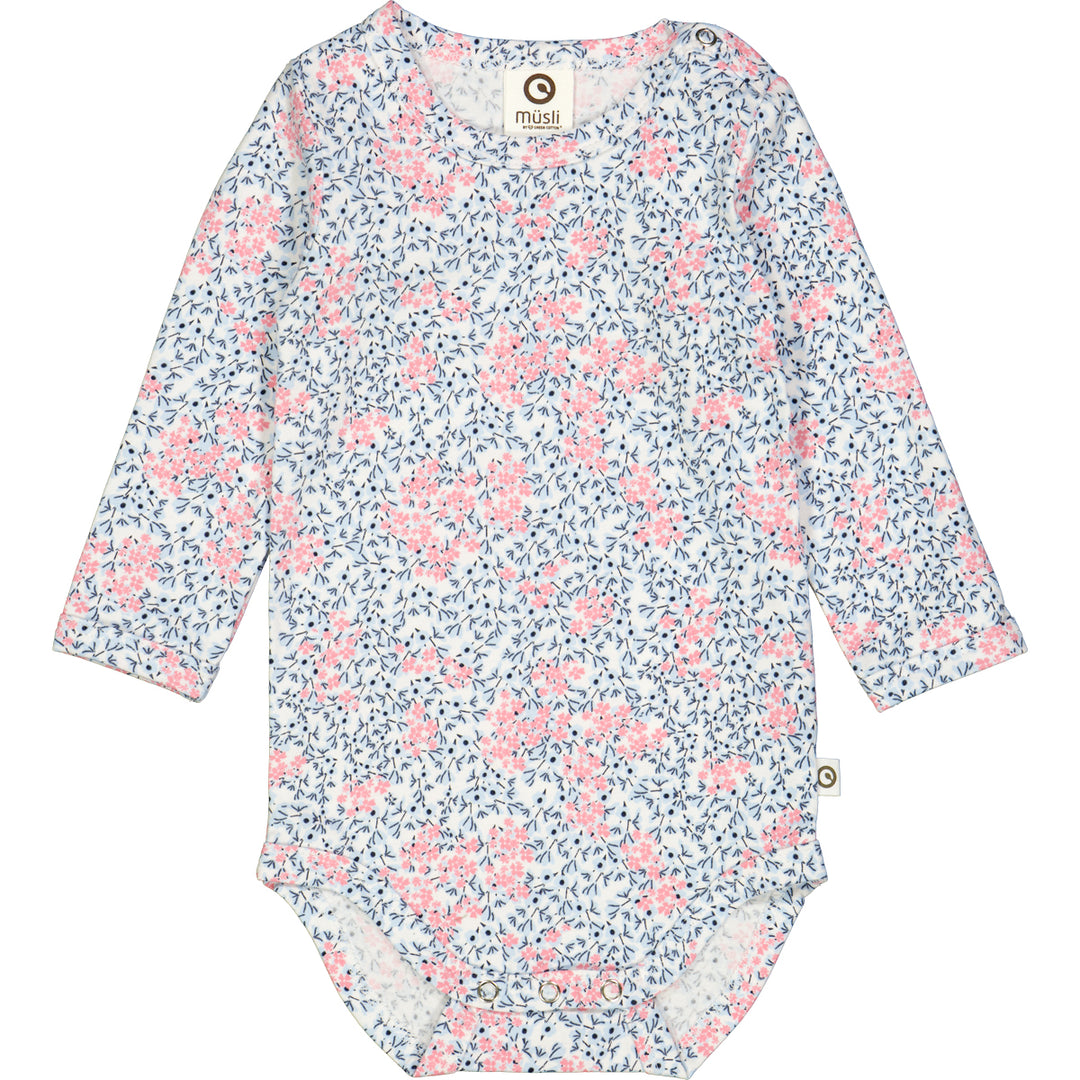 Body cu mânecă lungă și imprimeu floral Petit
