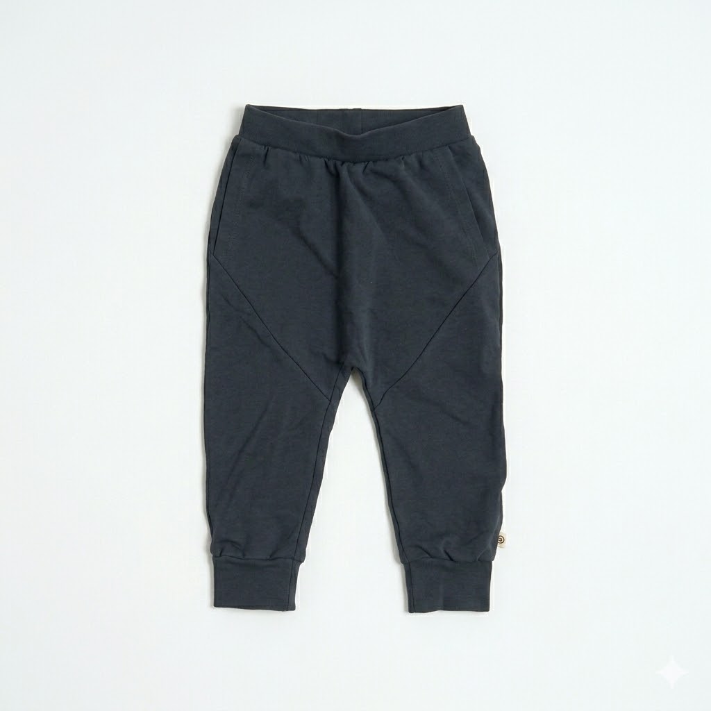 Pantaloni bebeluși cu cusături decorative, bleumarin