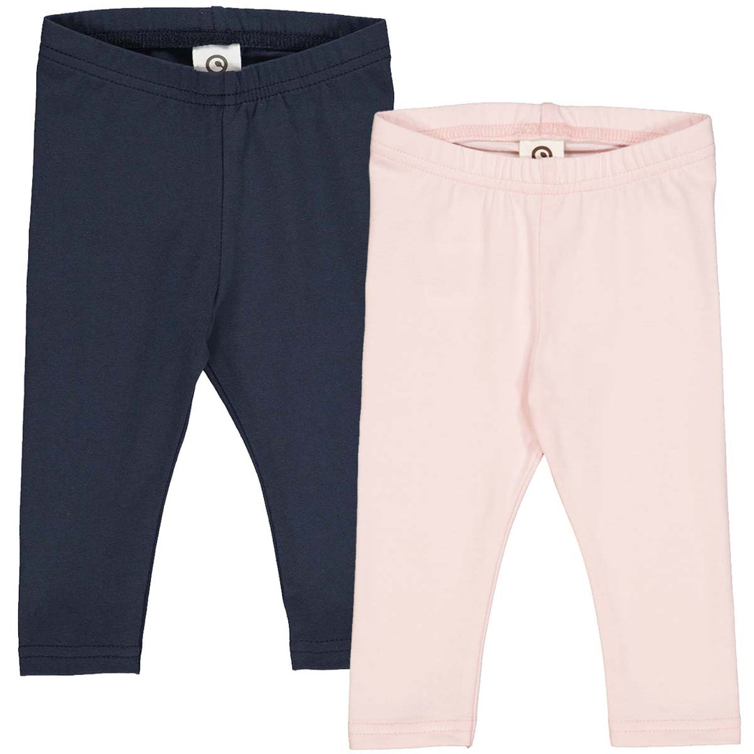 Set 2 colanți din bumbac organic, Mary și bleumarin