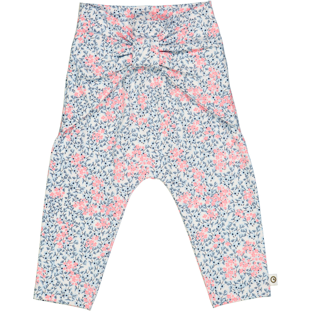 Pantaloni cu fundă și imprimeu floral Petit