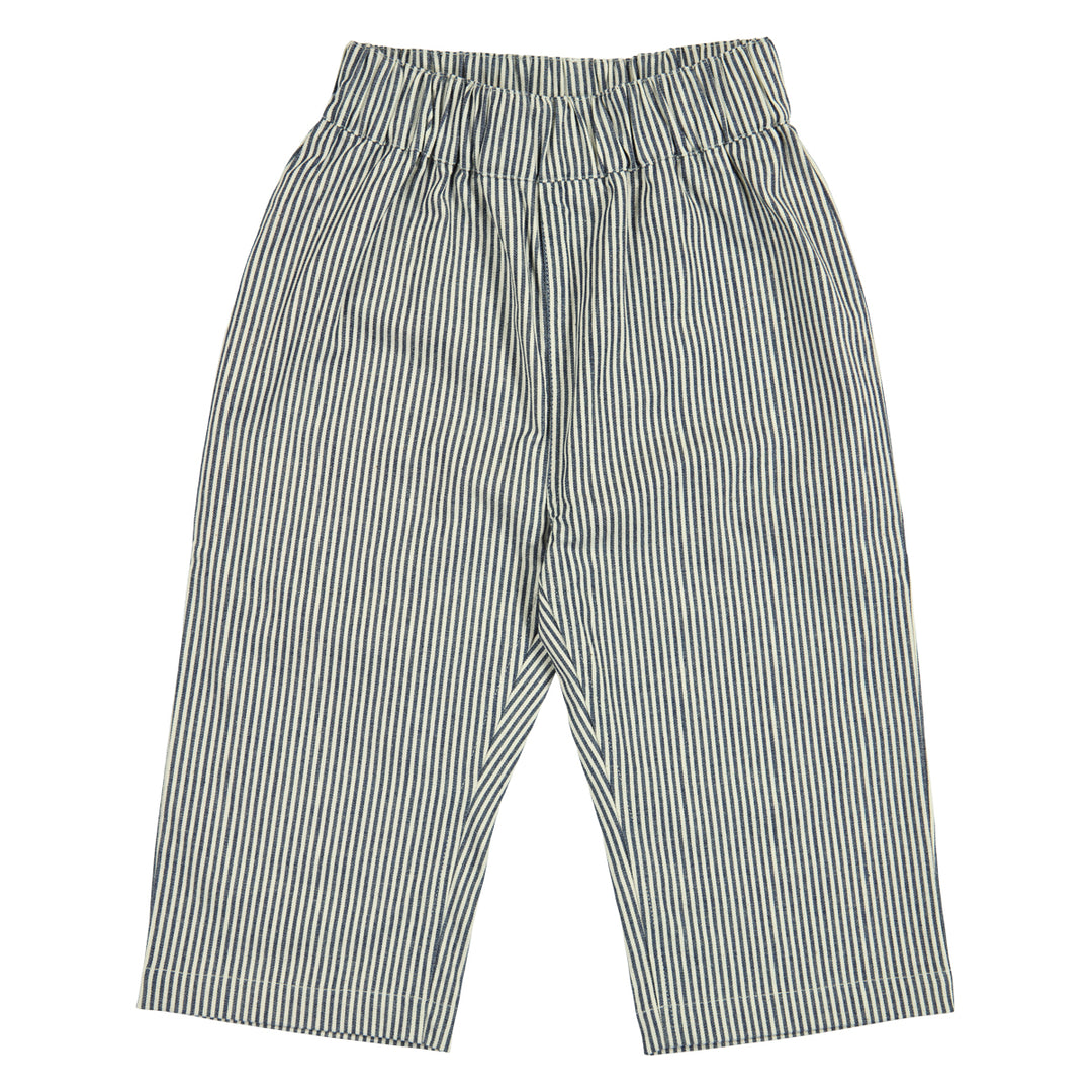 Pantaloni din denim cu dungi, albastru