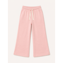 Pantaloni de trening evazați din bumbac organic, roz deschis