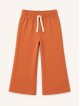 Pantaloni de trening evazați din bumbac organic, cărămiziu