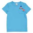 Tricou cu buzunar din bumbac organic, albastru