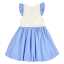 Rochie cu mâneci fluture și fustă bubble, bleu