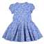 Rochie cu mâneci bufante și imprimeu floral, albastru