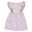 Rochie cu mâneci fluture și imprimeu flori și căluți, lila