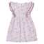 Rochie cu mâneci fluture și imprimeu flori și căluți, lila