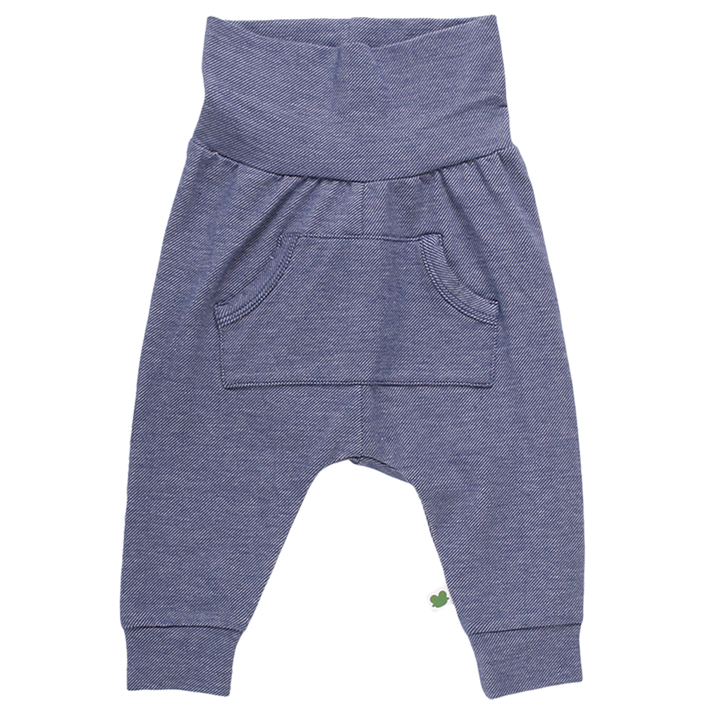 Pantaloni din bumbac organic, cu buzunar frontal, denim