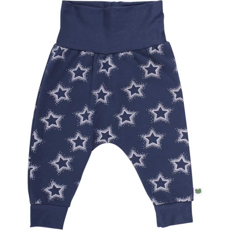 Pantaloni bleumarin cu imprimeu steluțe