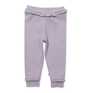 Pantaloni lila cu volane