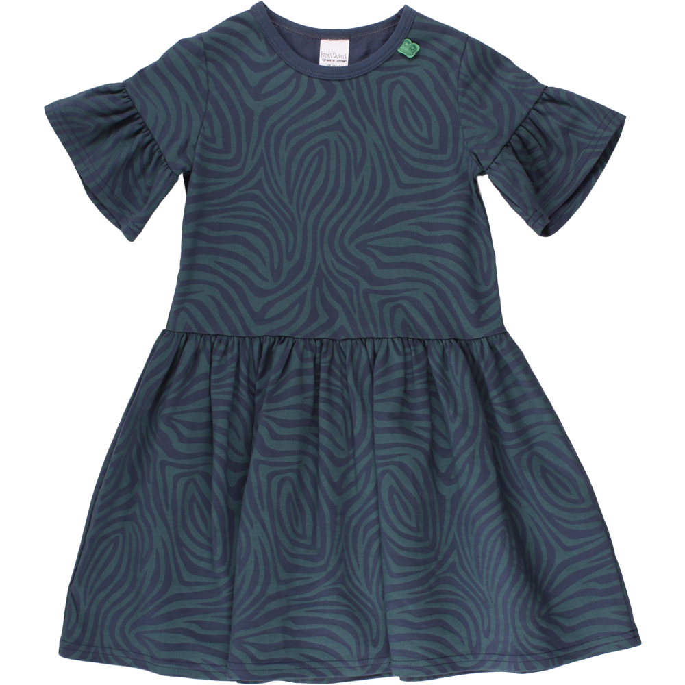 Rochiță Safari din bumbac organic, bleumarin