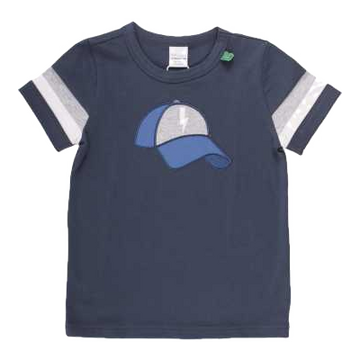 Tricou bleumarin cu imprimeu șapcă pentru bebeluși
