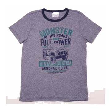 Tricou cu mânecă scurtă cu imprimeu mașină de teren