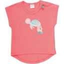 Tricou corai cu imprimeu cusut țestoasă