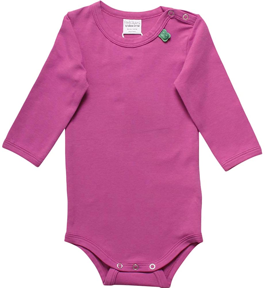 Body violet cu mânecă lungă din bumbac organic