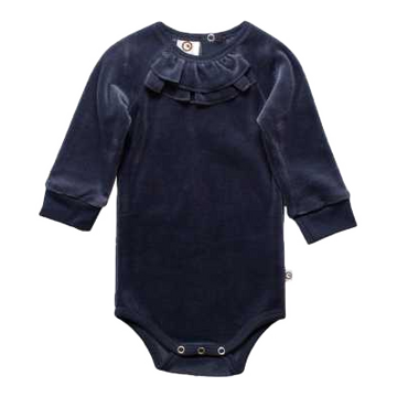 Body bleumarin din catifea pentru copii
