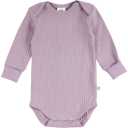 Body roz lila din bumbac organic cu mânecă lungă