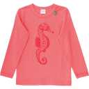 Bluză corai cu mânecă lungă și imprimeu căluț de mare