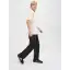 Pantaloni carpenter negri băieți cu cusături contrastante