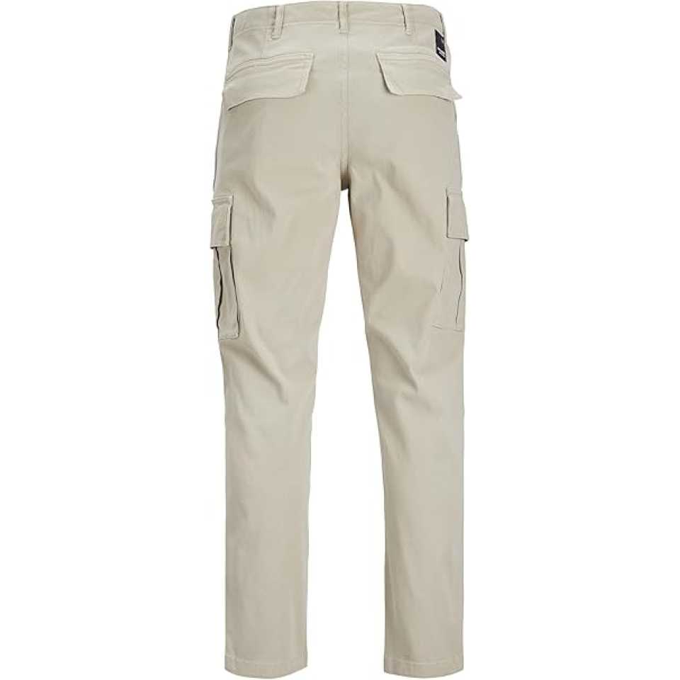 Pantaloni cargo bej băieți cu croi loose fit