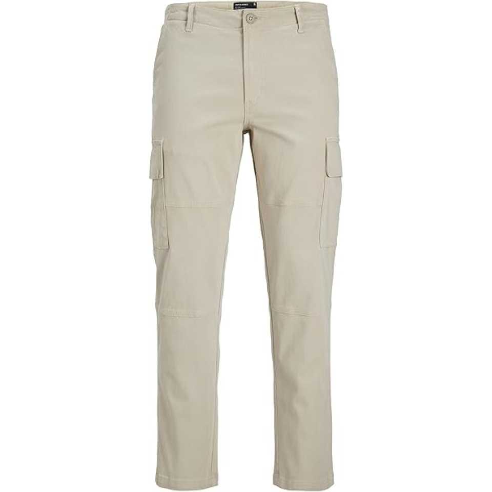 Pantaloni cargo bej băieți cu croi loose fit