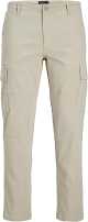 Pantaloni cargo bej băieți cu croi loose fit