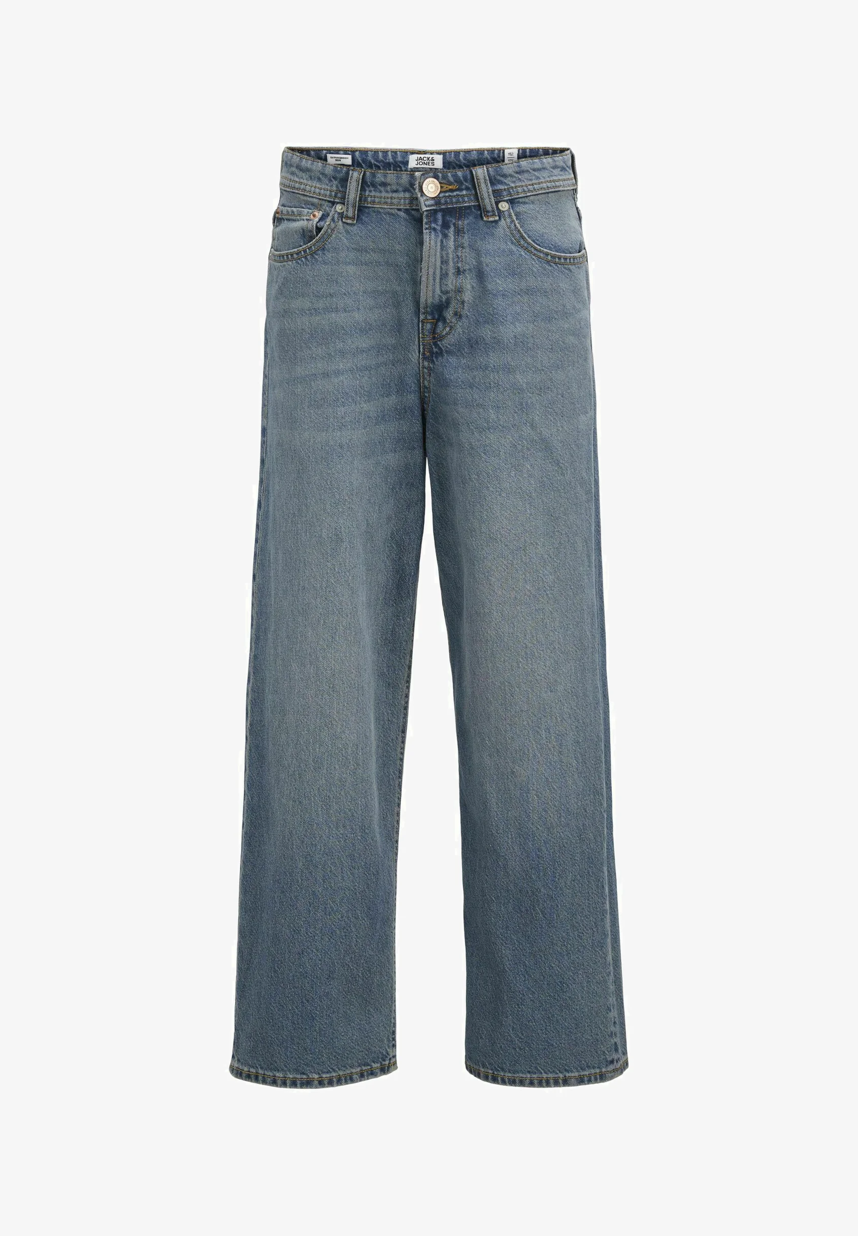 Jeans extra baggy băieți cu talie înaltă